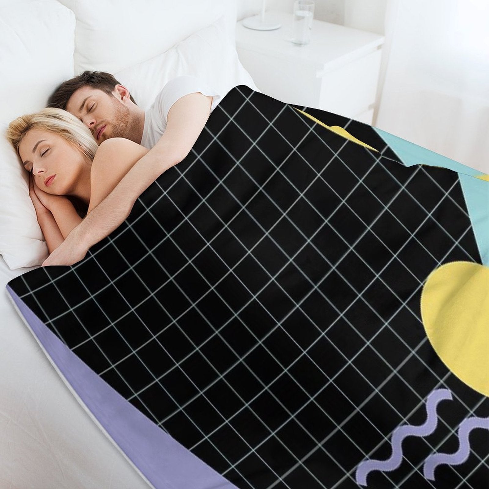Memphis Pattern 7 - Retro 80s  90s Gift-ready Throw Blanket