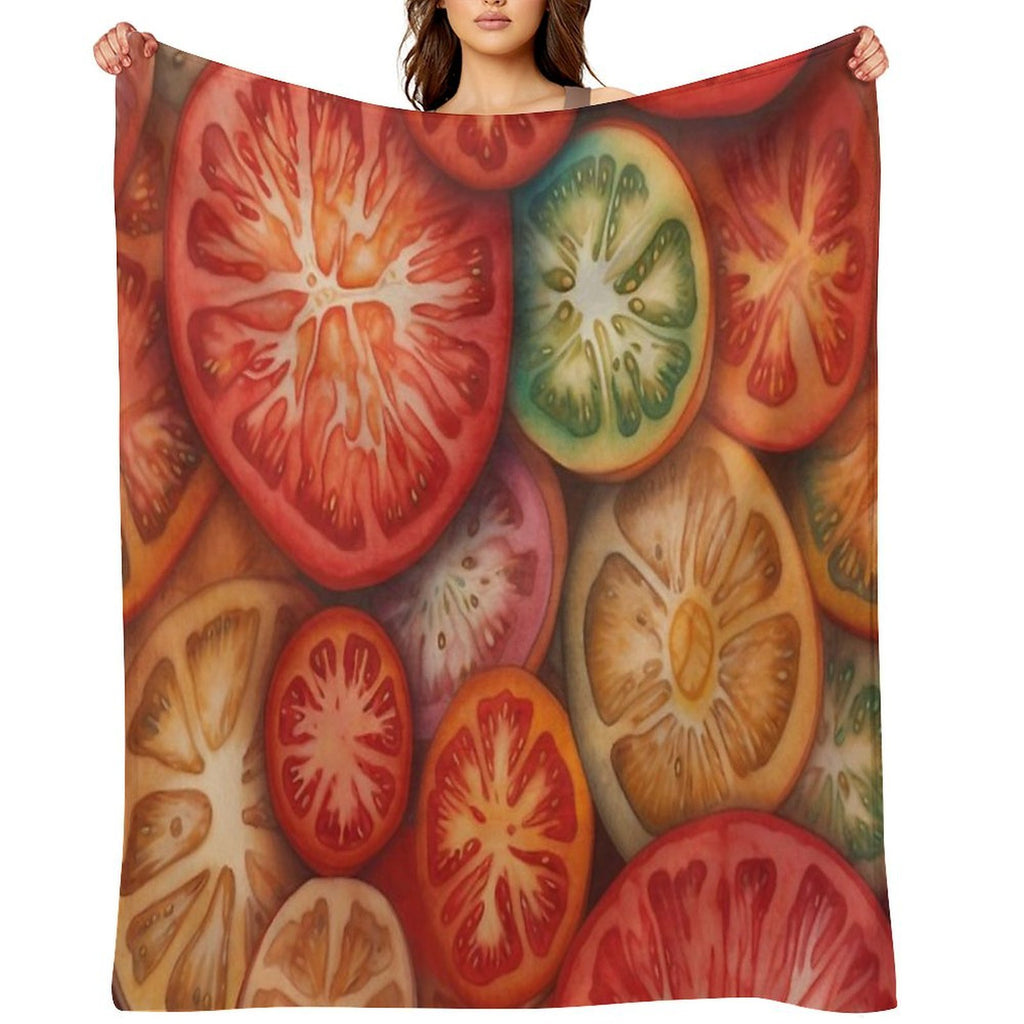 Tomato Quick-dry Throw Blanket