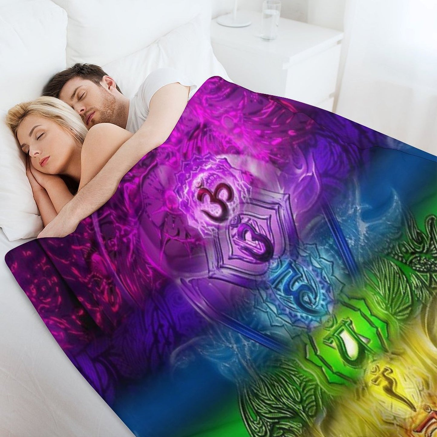 Zen Doodle Chakra Compact Throw Blanket