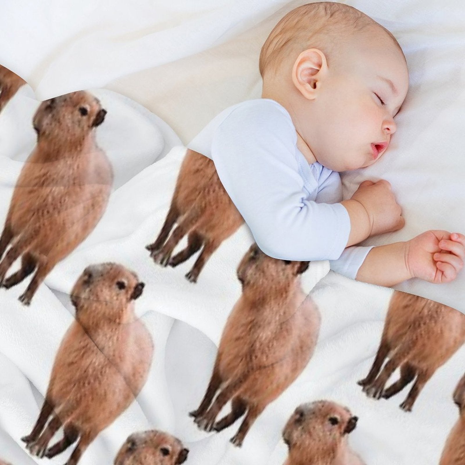 Cute Capybara Compact Throw Blanket