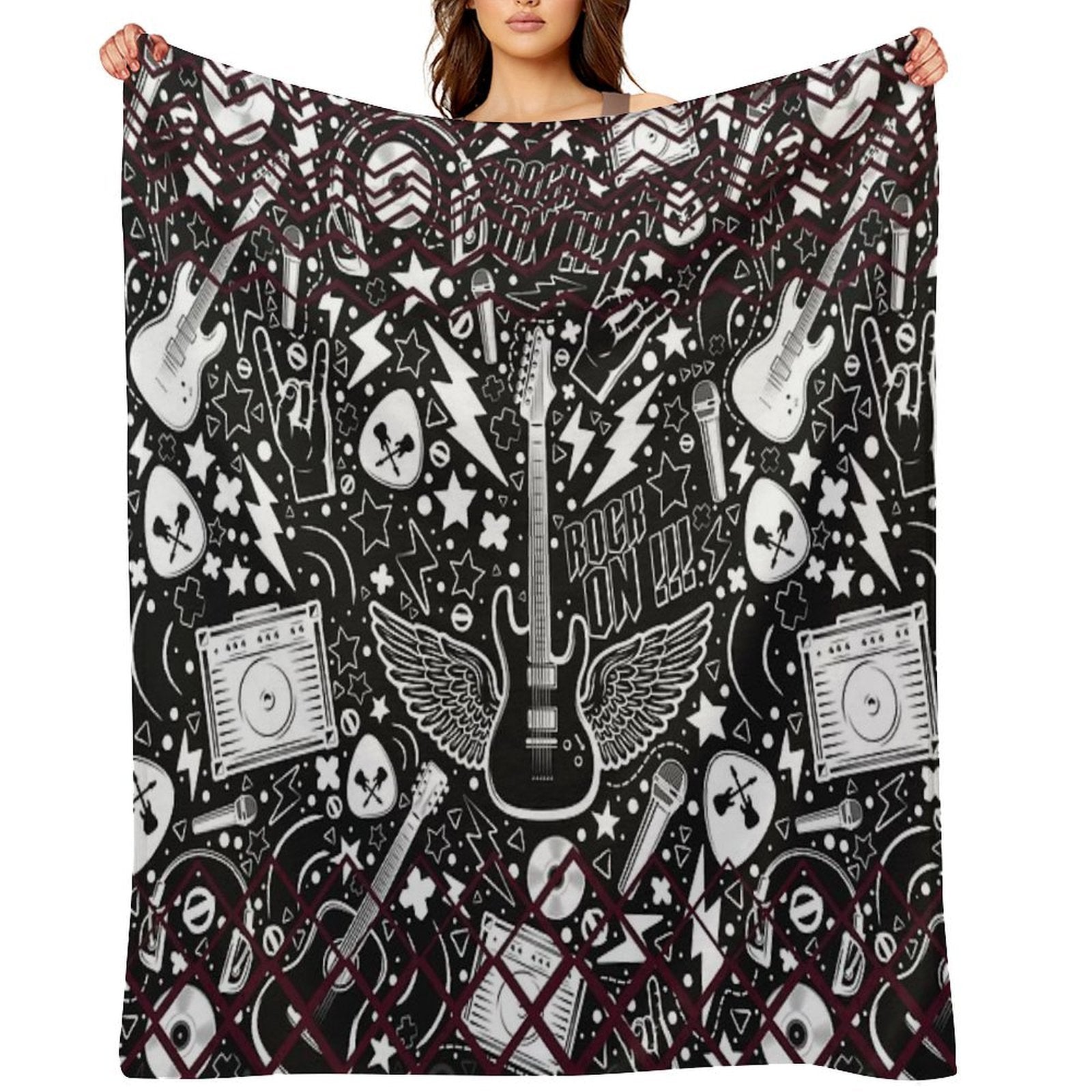 Rock Stampade Multi-functional Throw Blanket