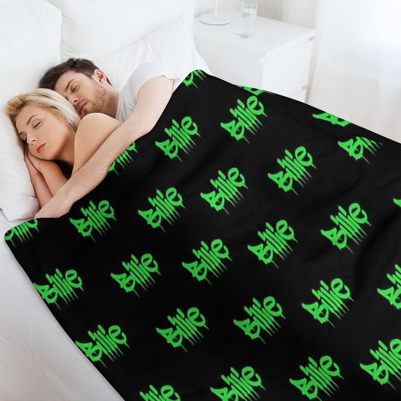 Billie Black&green Throw Blankets Easy Care Throw Blanket