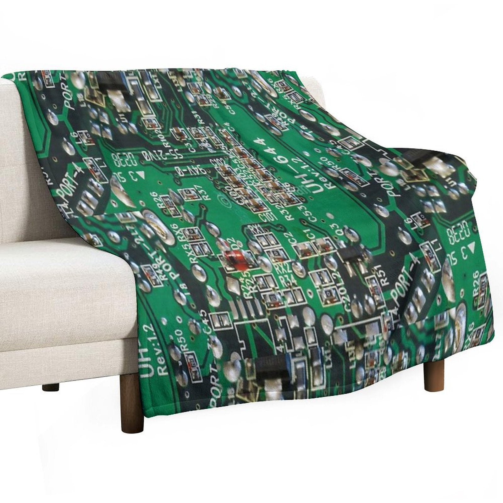 Electric Circuit Board Shrink-resistant Throw Blanket