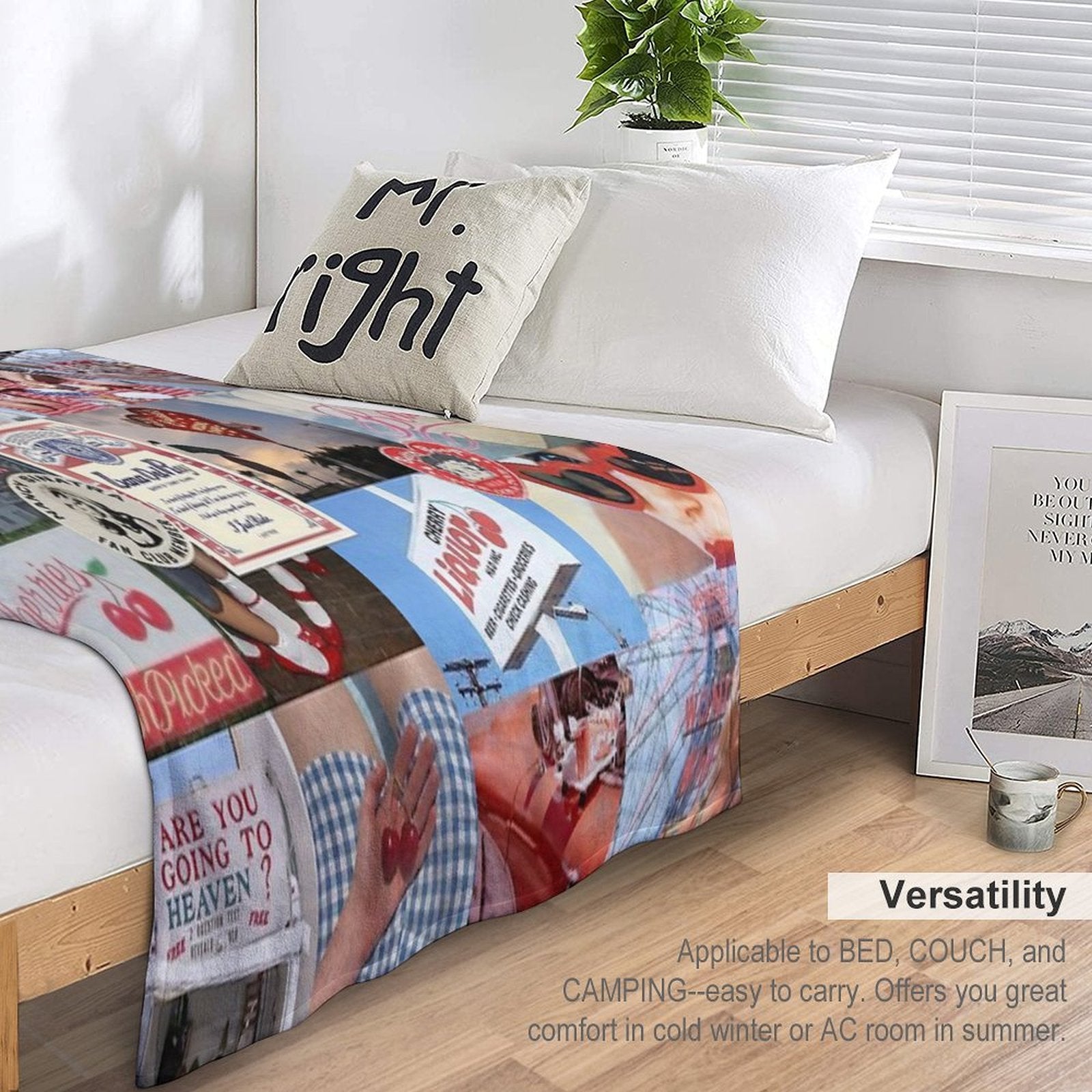 Cinnamon Girl Collage Sustainable Throw Blanket