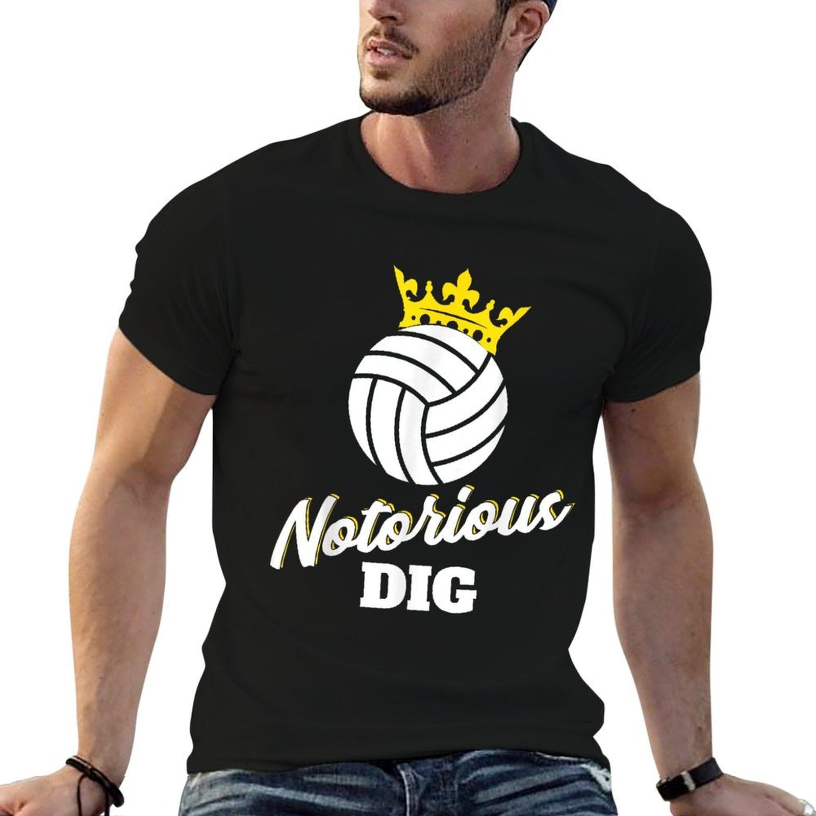 Notorious DIG Volleyball Player Crown Ball Sports  Vintage-inspired T-Shirt