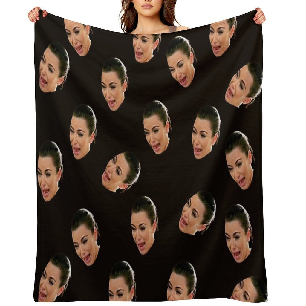 Crying Kim Kardashian Velvety-soft Throw Blanket