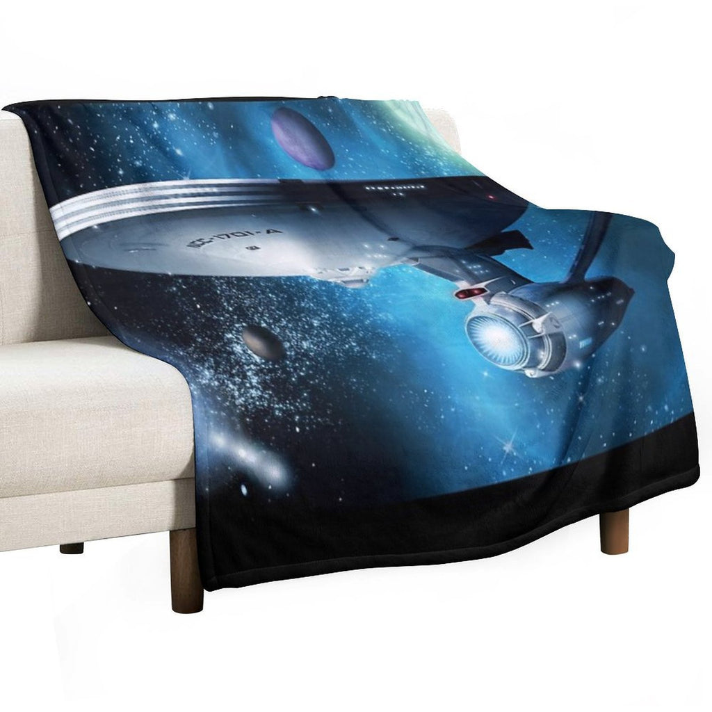 Enterprise A - Where Silence Has Lease Eco-conscious Throw Blanket