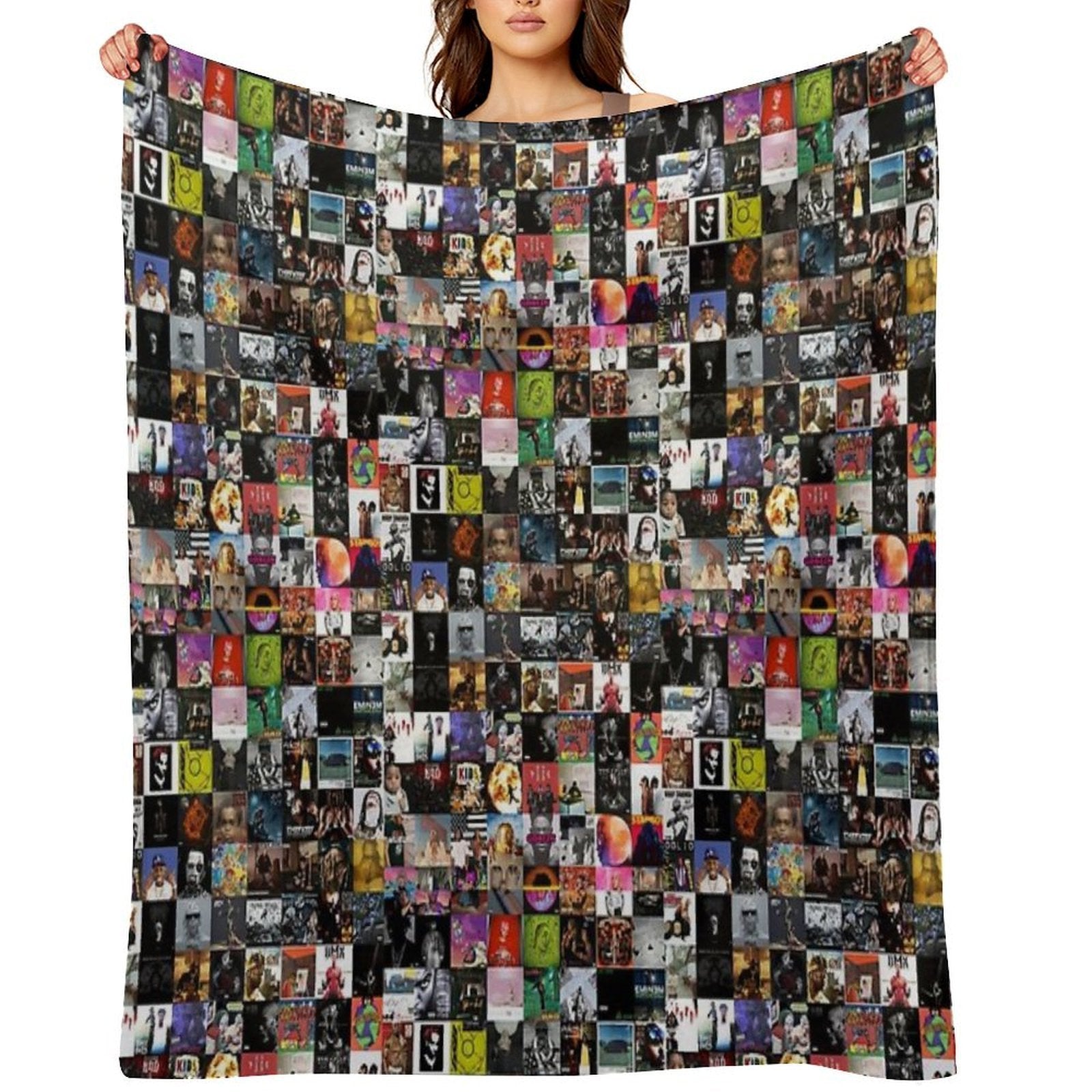 Rap Albums Sustainable Throw Blanket