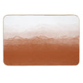 Abstract Watercolor Ombre (burnt Orangewhite)  Repositionable Bath Mat