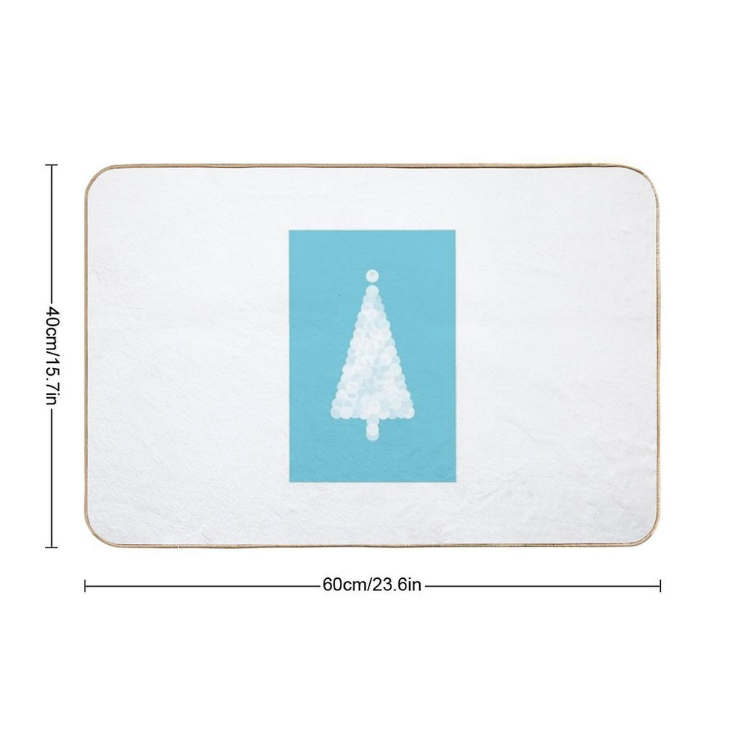 Circles of Fun -  White Christmas Tree  High-Traffic Bath Mat