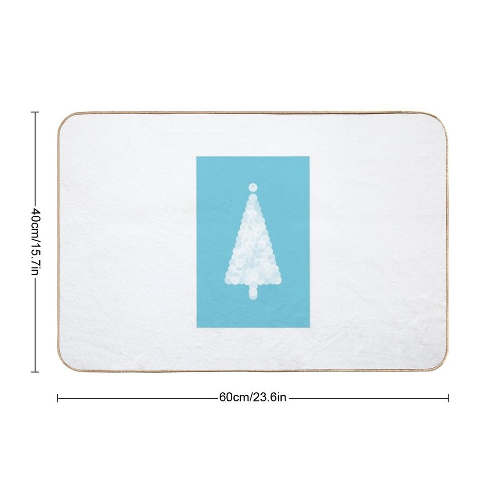 Circles of Fun -  White Christmas Tree  High-Traffic Bath Mat