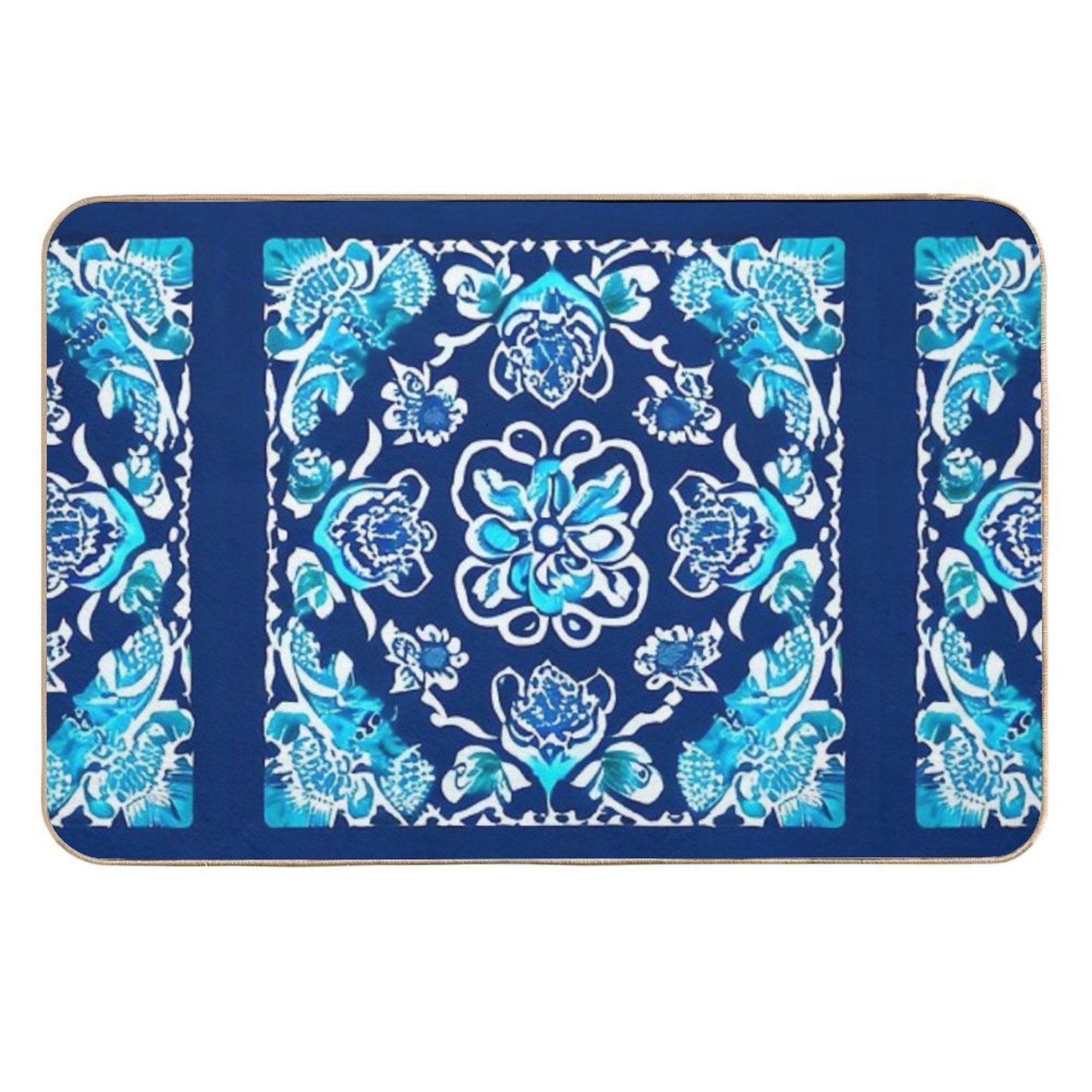 Bandana Inspired Drip  Rapid-Drying Bath Mat