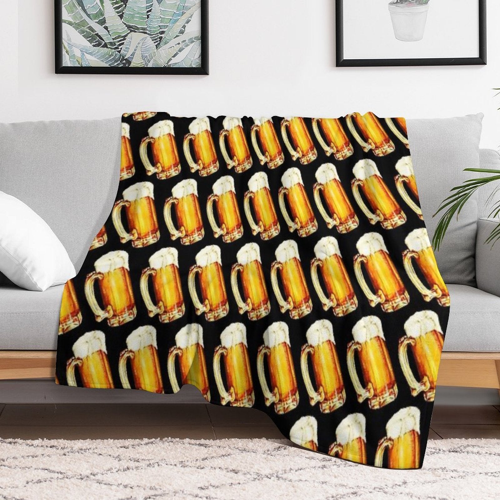 Bier Pattern Comfort Throw Blanket