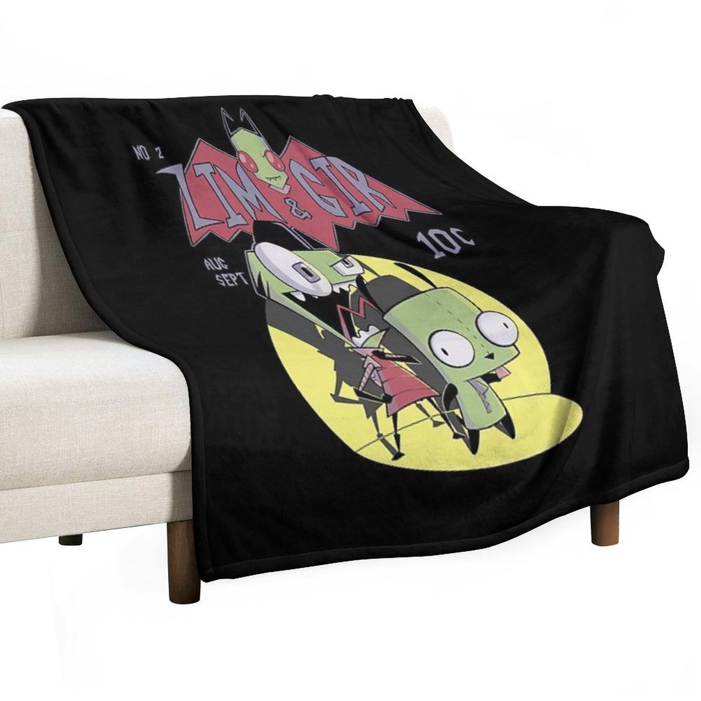 Zim And Gir Machine-washable Throw Blanket