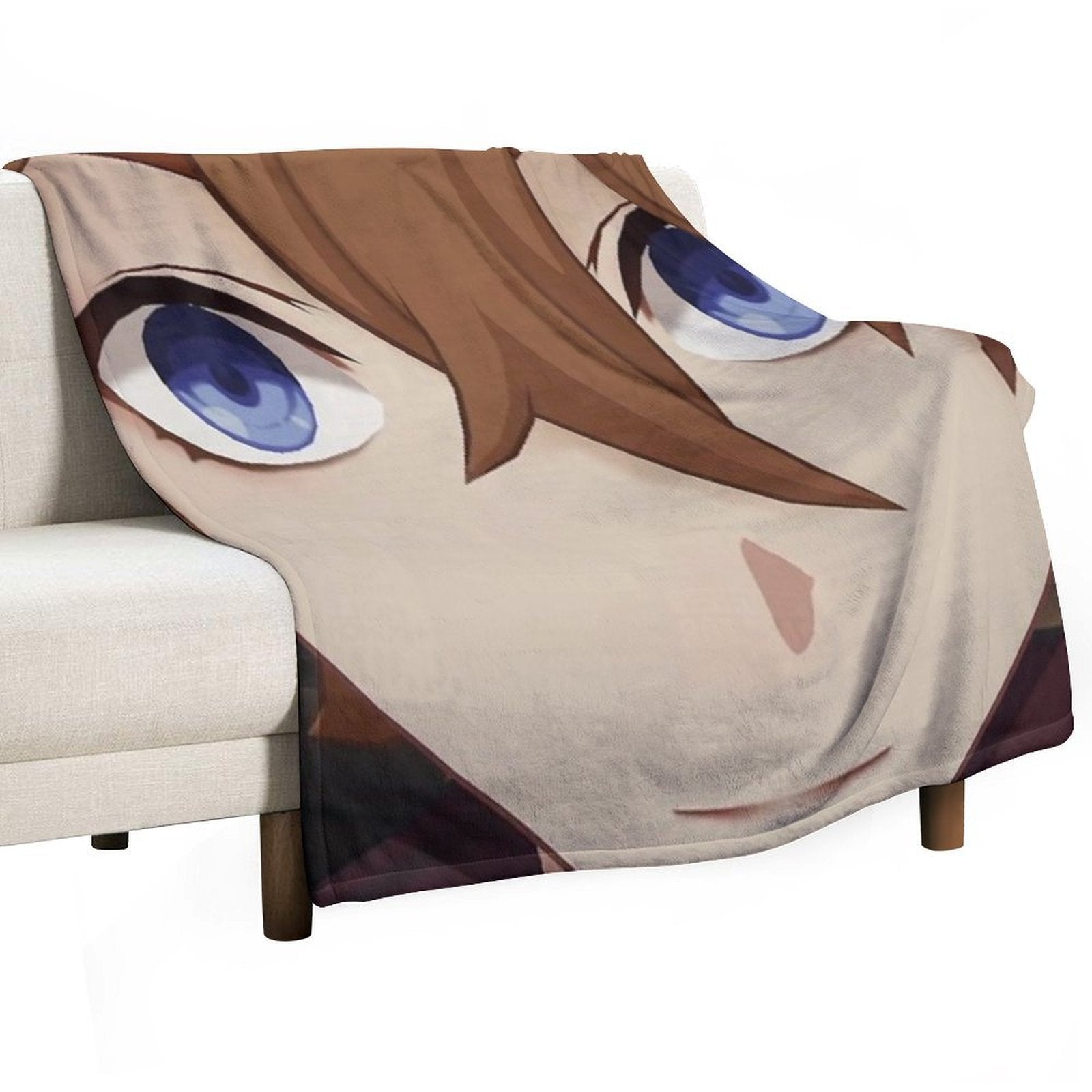 Childe (Tartaglia) Face Meme Travel-friendly Throw Blanket