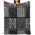 Mixed Black And White Pattern Gift-ready Throw Blanket