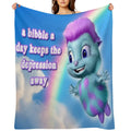 A Bibble A Days Keeps The Depression Away Plush Throw Blanket