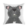 Smiling Blue Staffy Dog (stafford) Staffy Love Soft High-Density Material Throw Pillow