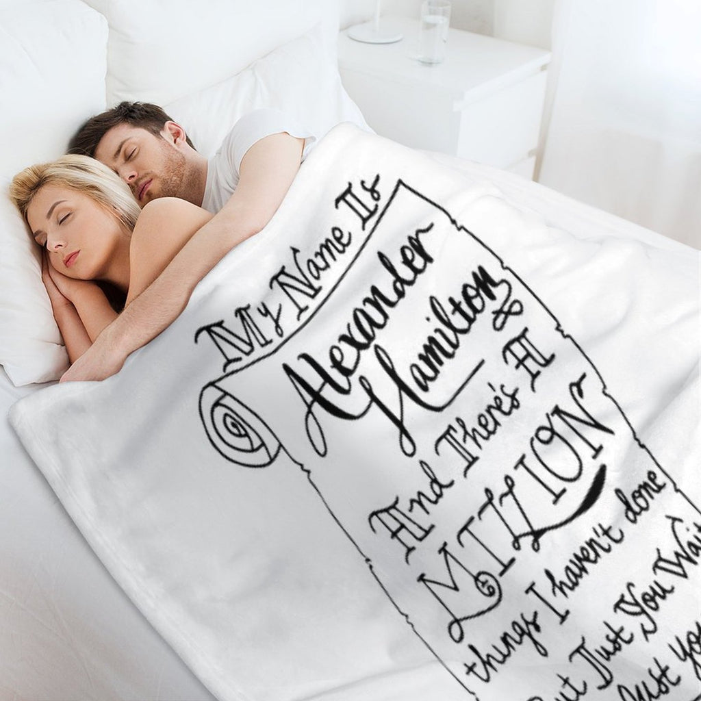 Alexander Hamilton Scroll Versatility Throw Blanket