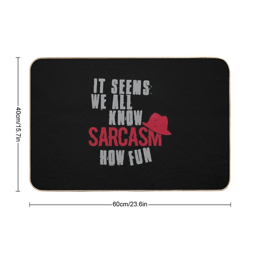 Quote And Red Hat  Anti-Trip Bath Mat
