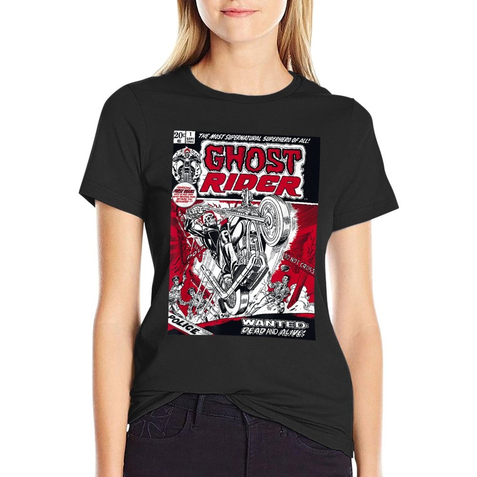 Marvel Ghost Rider Comic Book Cover Print Comfortable T-Shirt