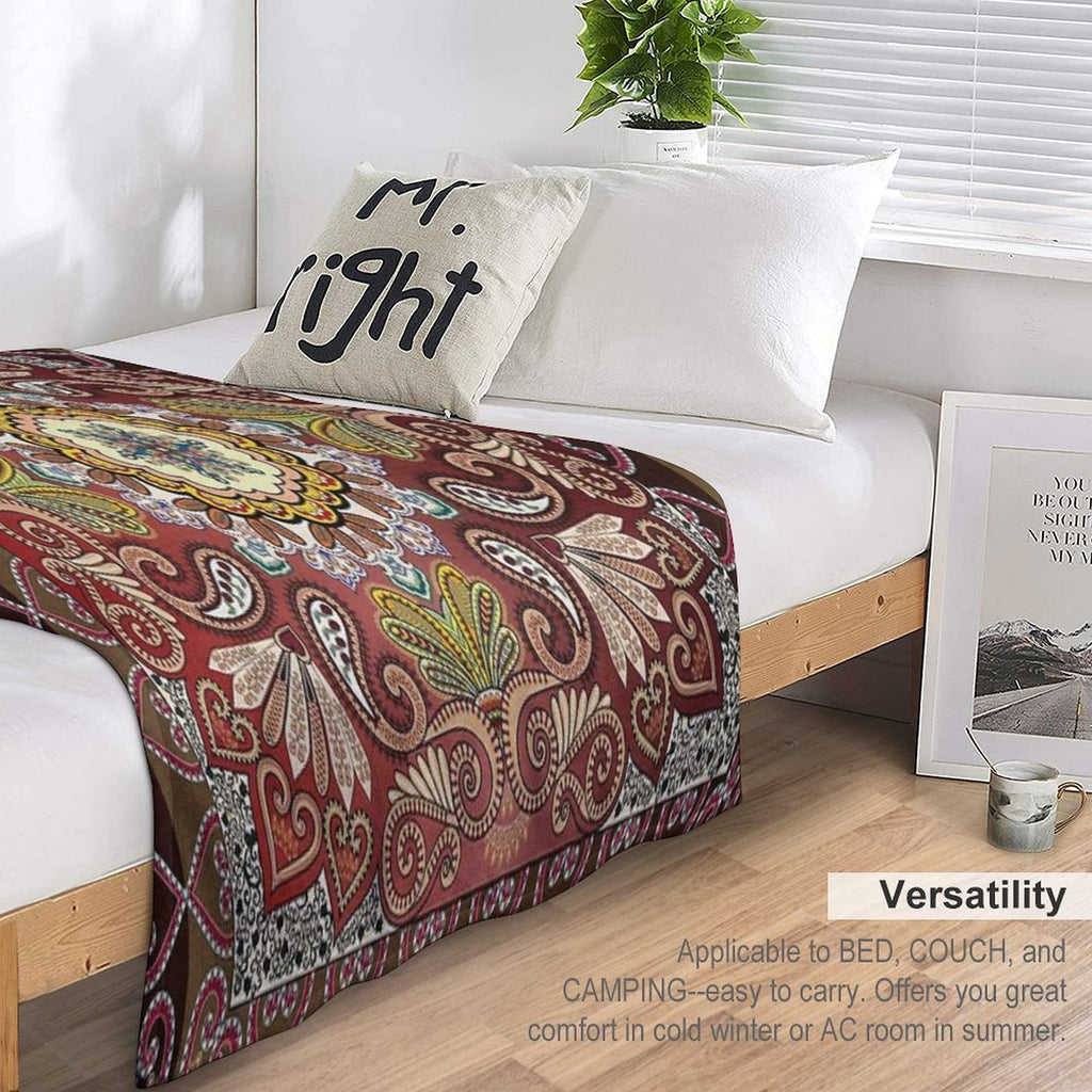 Mediterranean Mosaic Tiles  Azulejos Plush Throw Blanket