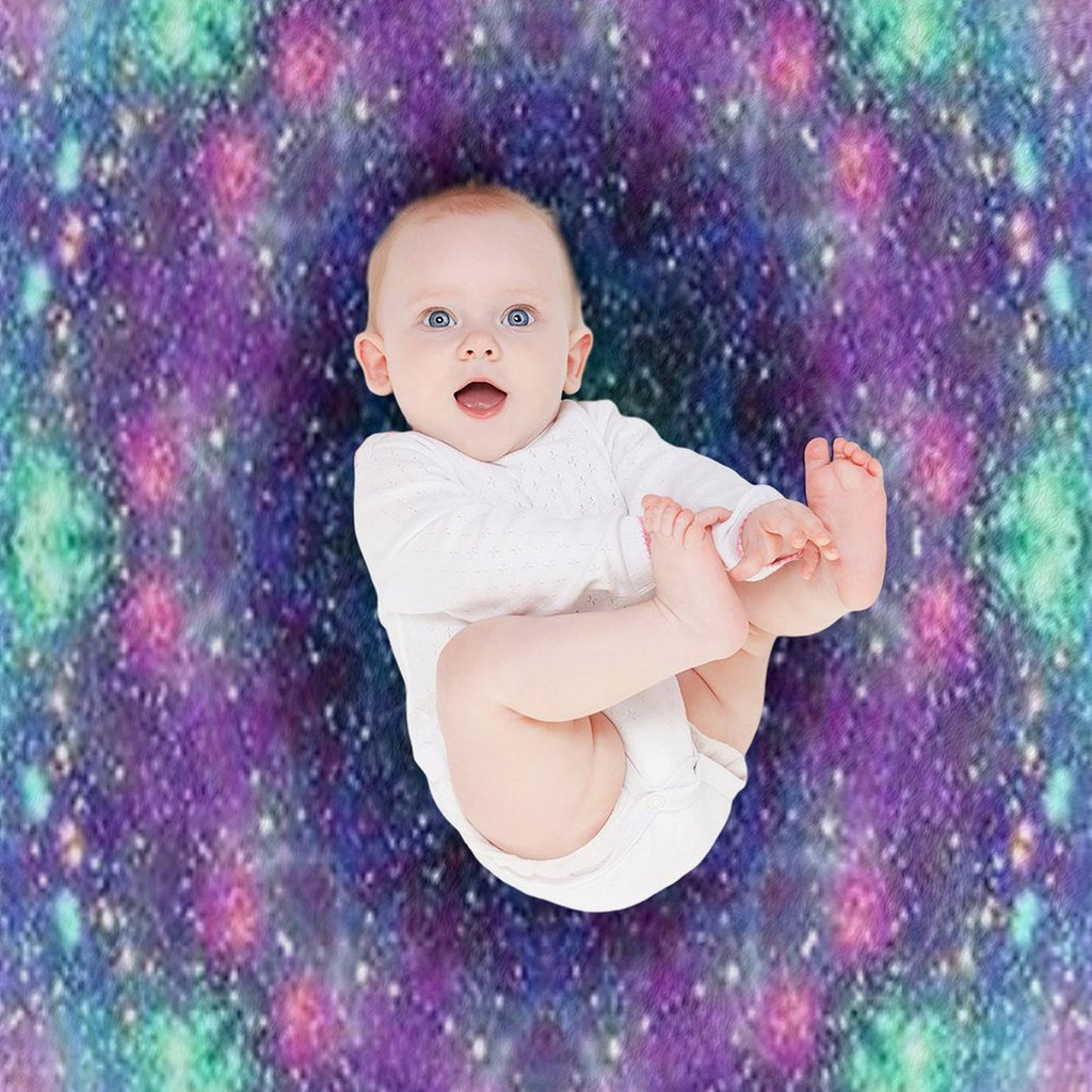 Trippy Purple Space Mandala All-season Throw Blanket