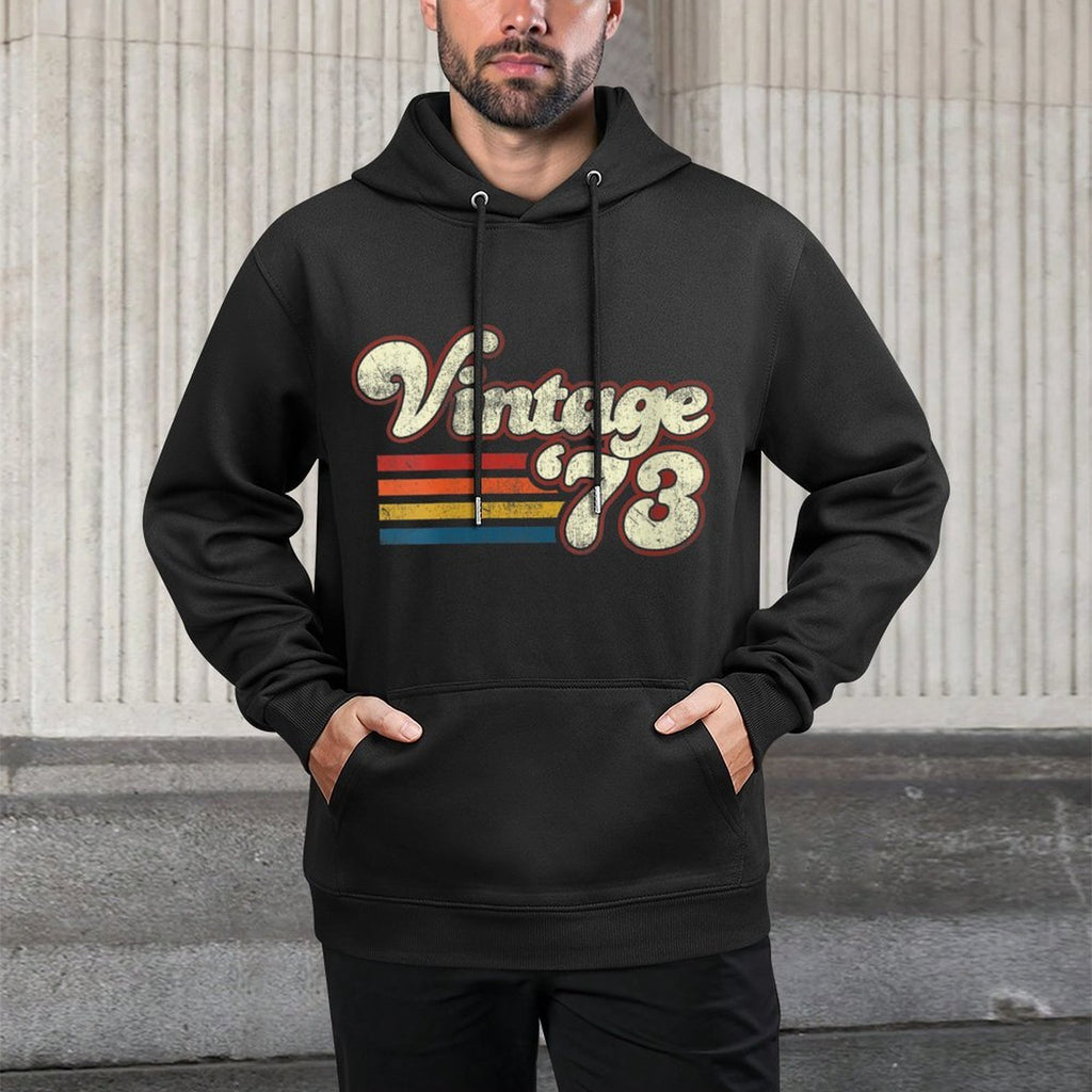 Womens Vintage 1973 Birthday Layering Staple Hoodie