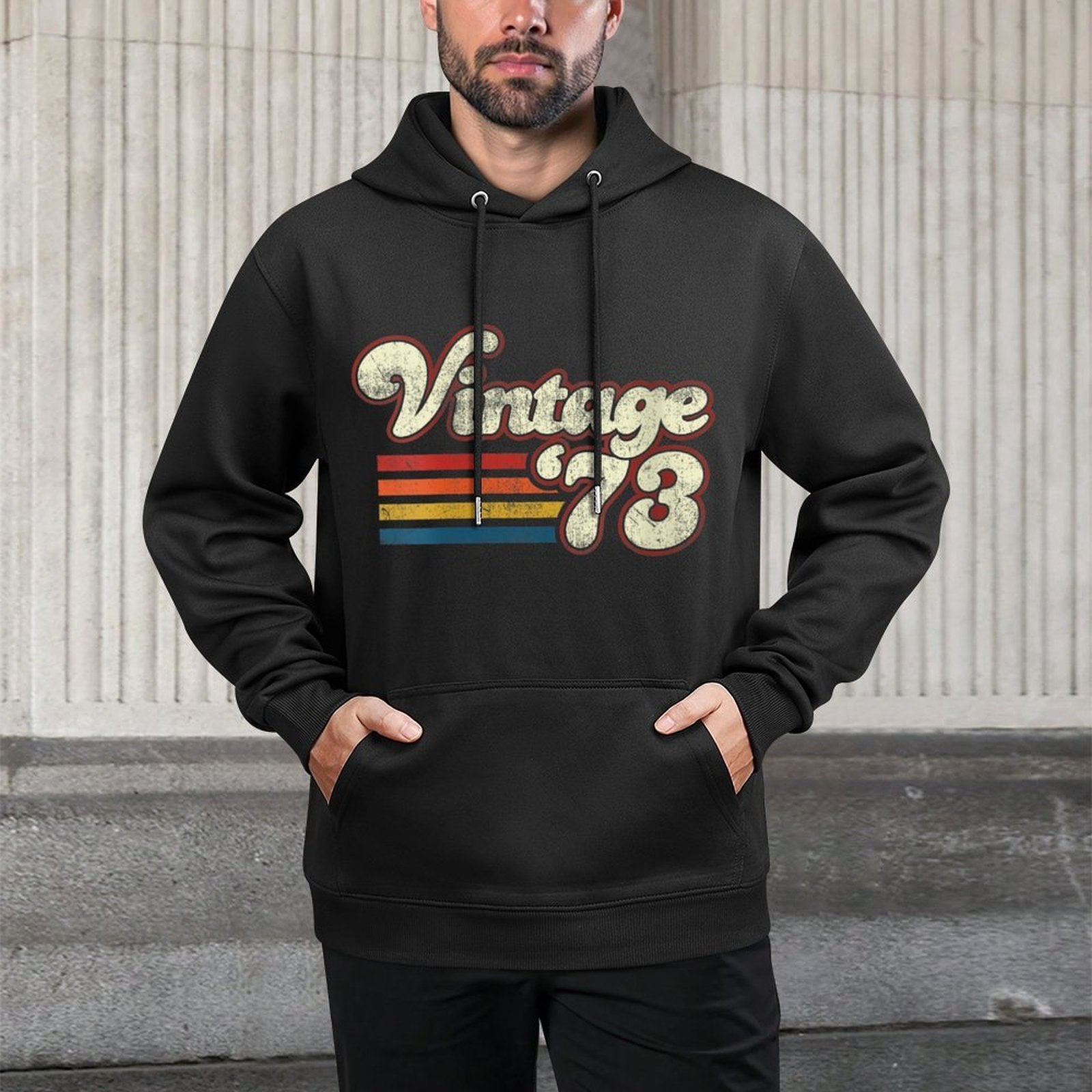Womens Vintage 1973 Birthday Layering Staple Hoodie