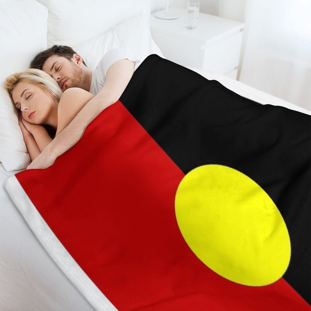 Australian Aboriginal Flag Durable Throw Blanket