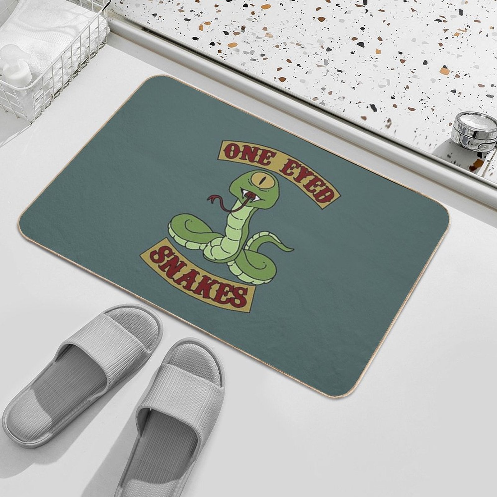 One Eyed Snakes  Non-Slip Bath Mat