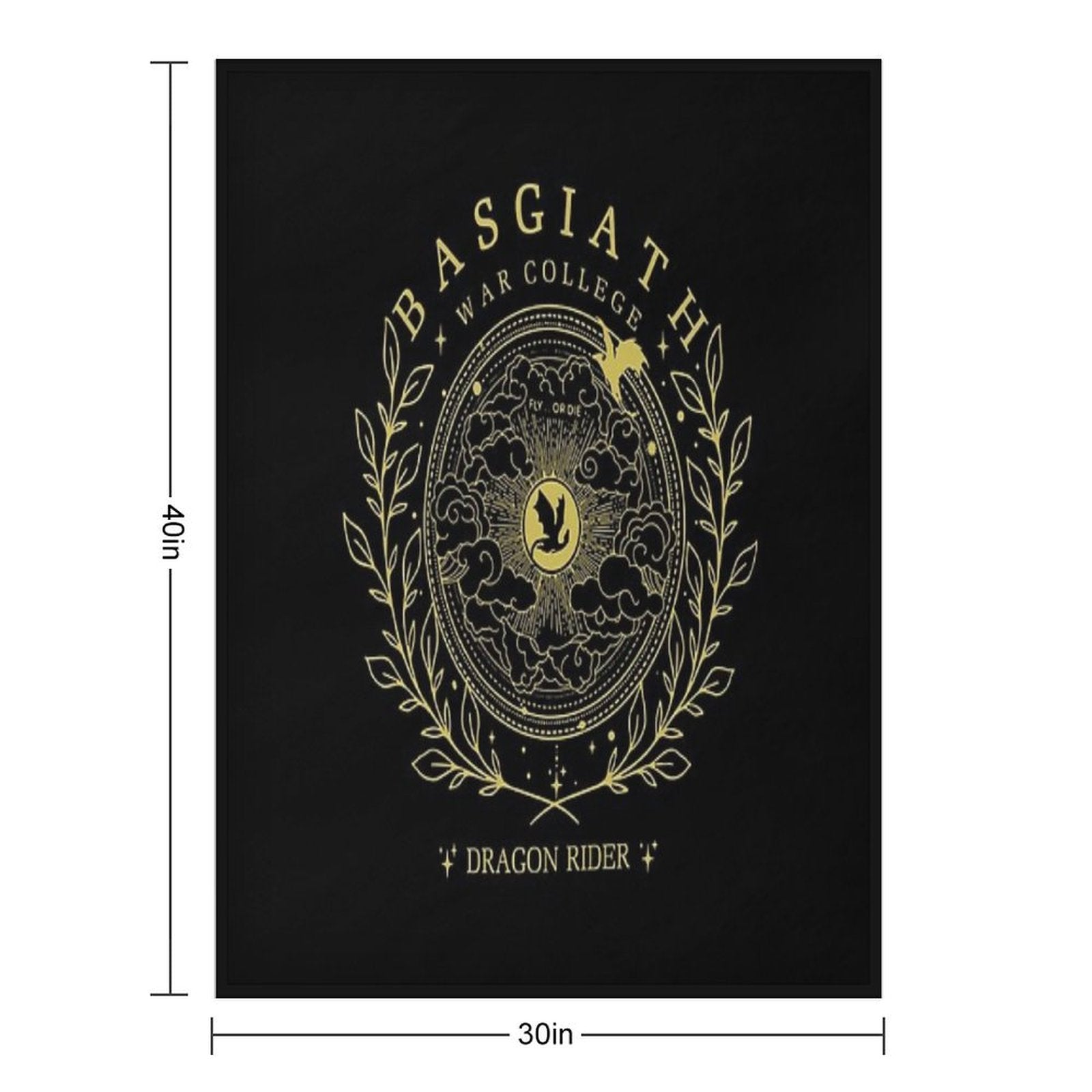 Basgiath War College Fourth Wing Dragon Rider Fantasy Book Lover Gifts Multi-functional Throw Blanket