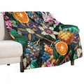Tropical Orange Garden Multi-functional Throw Blanket