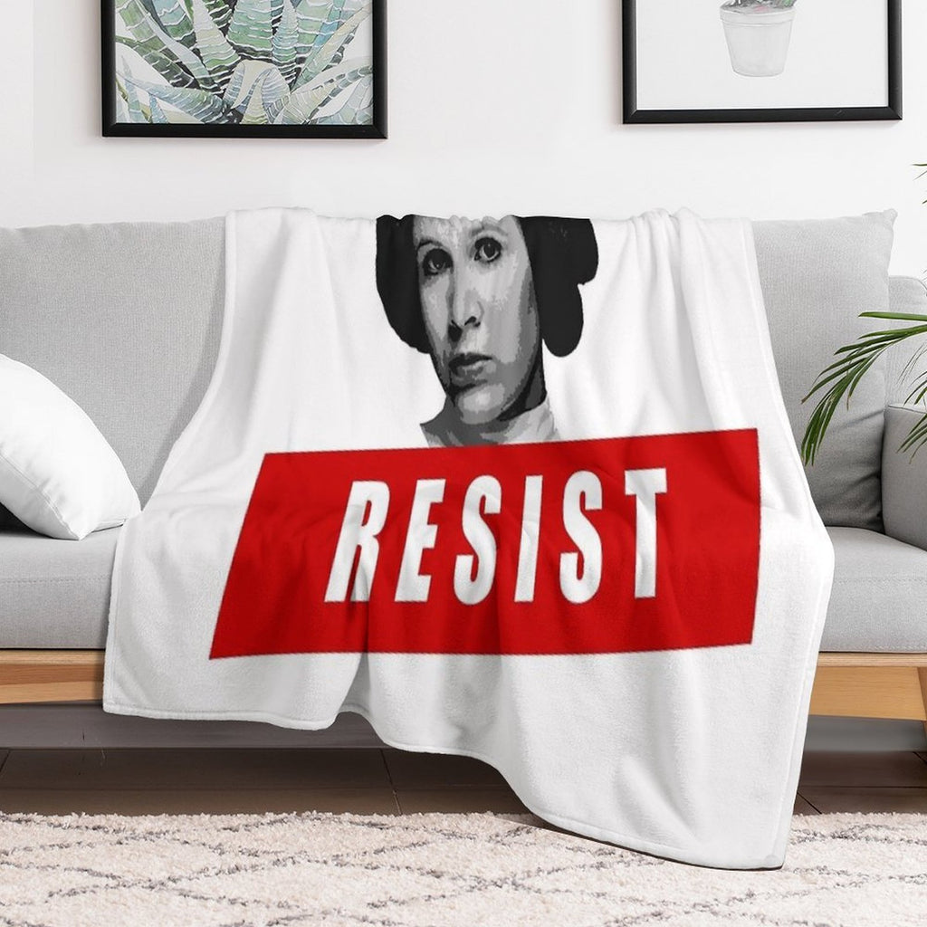 RESIST Like Princess Leia Machine-washable Throw Blanket