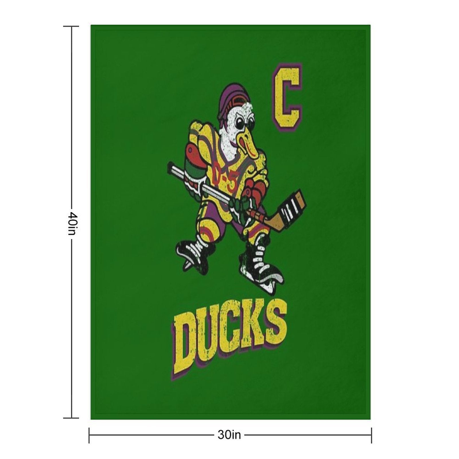 Ducks Captain Jersey Machine-washable Throw Blanket