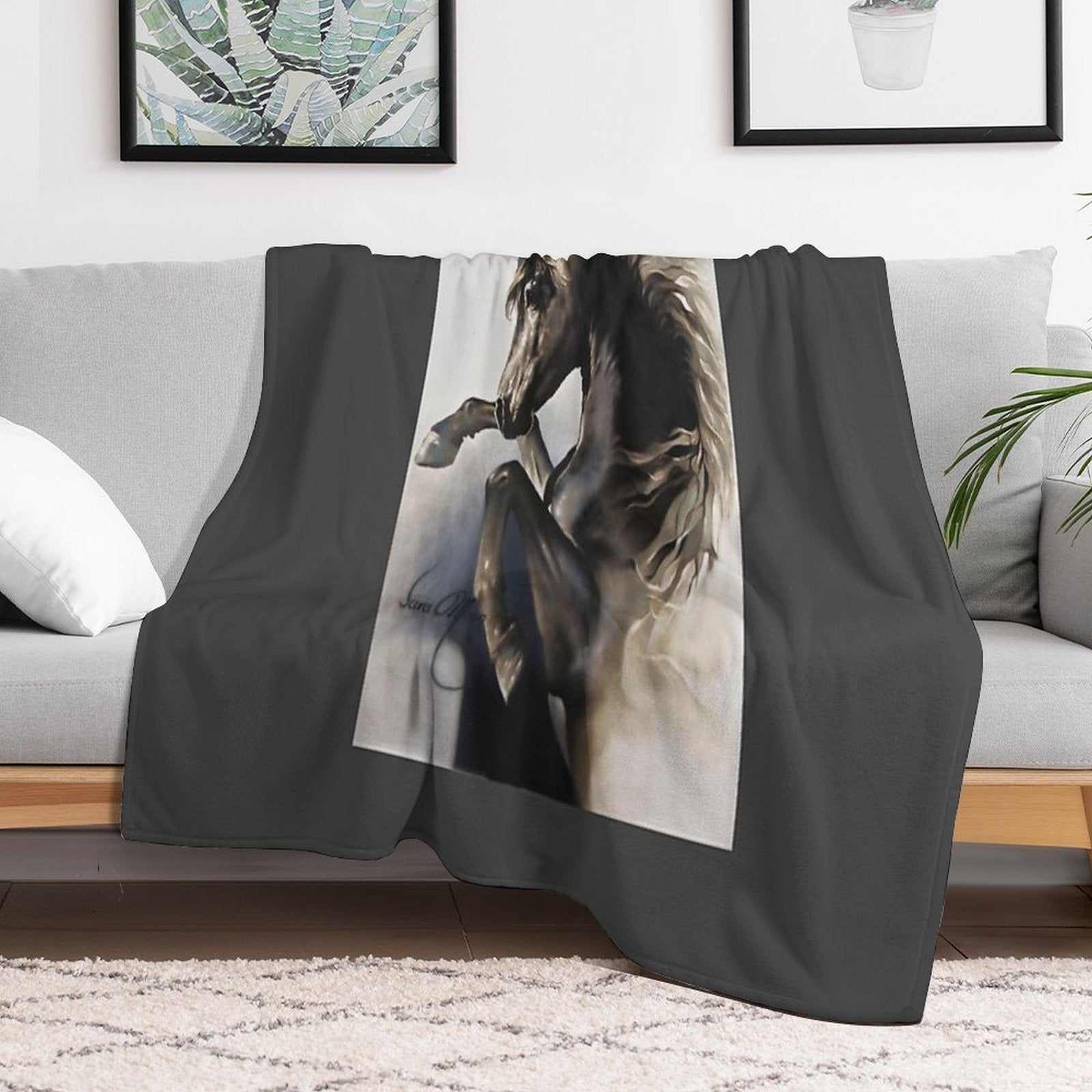 Black Fury Sustainable Throw Blanket