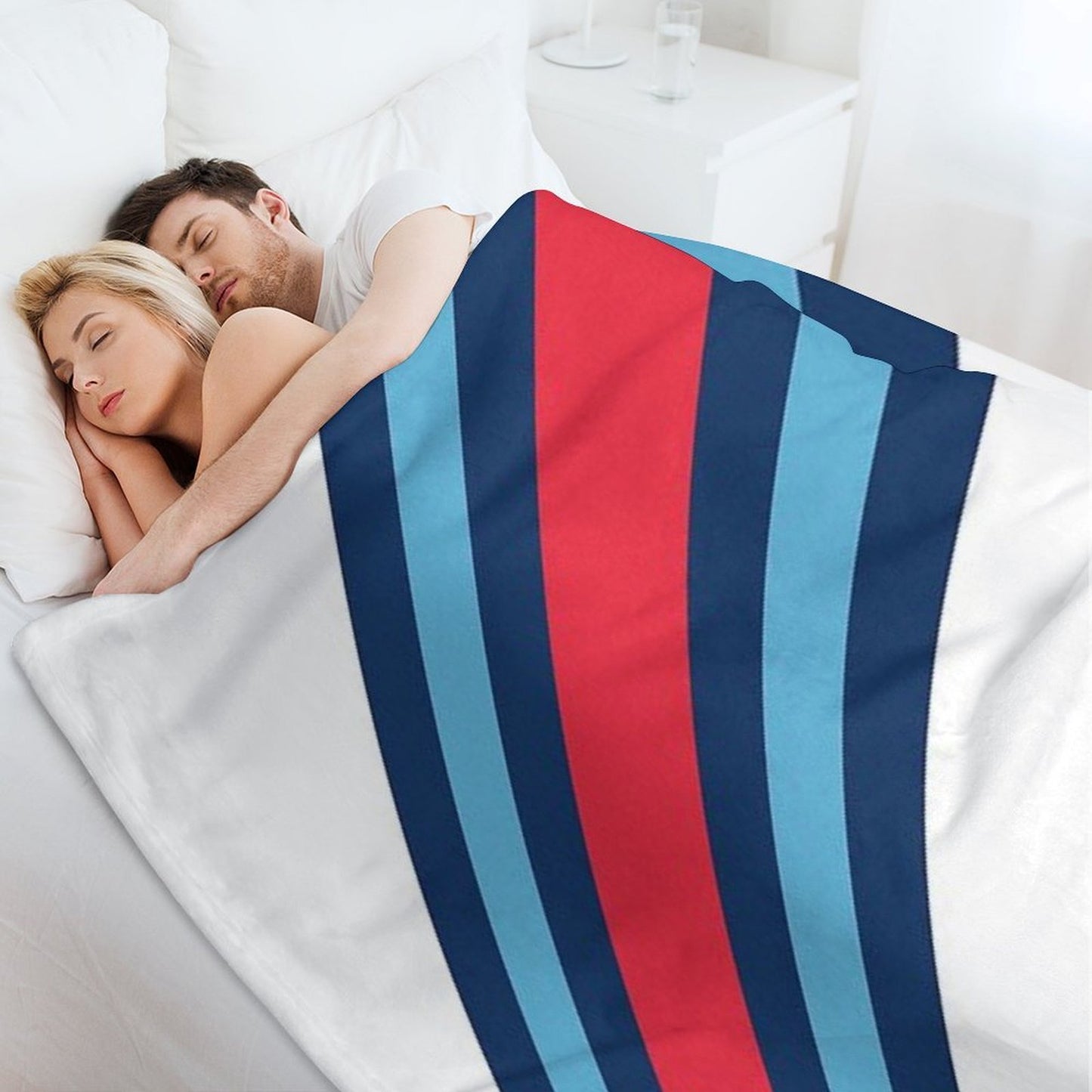 F1 Martini Stripes - Formula One Velvety-soft Throw Blanket