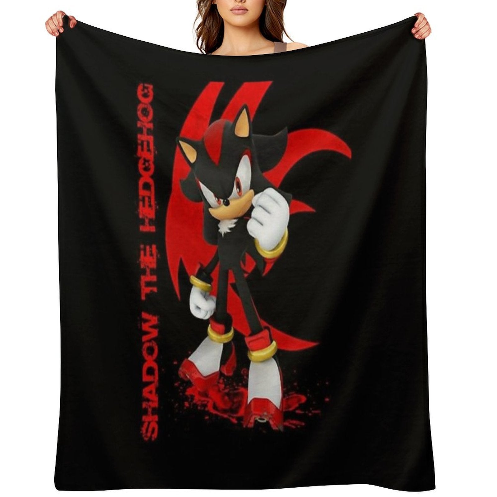 Shadow The Hedgehog Plush Throw Blanket