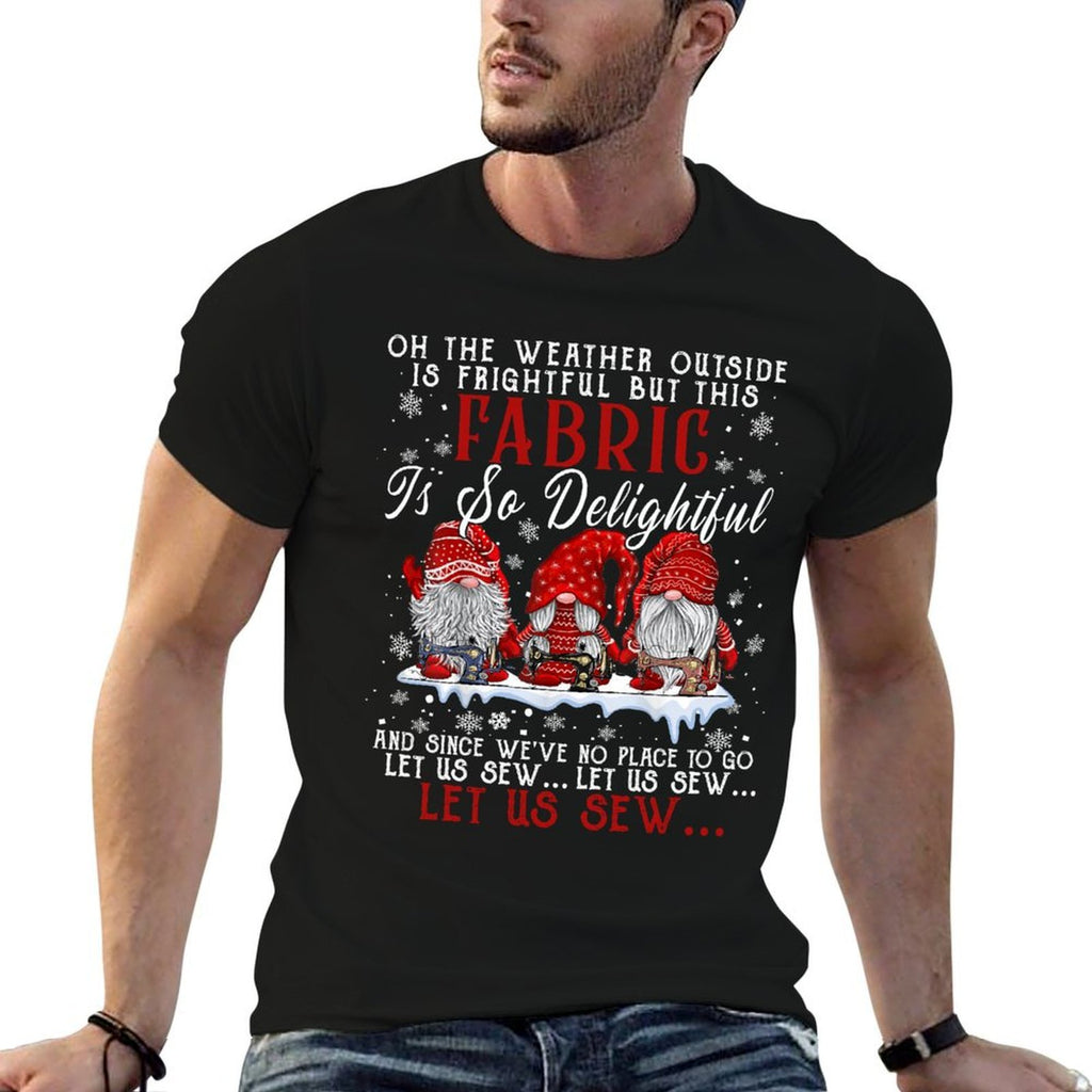 Let Us Sew Three Gnomes Sewing Quilting Christmas  Quick-drying T-Shirt