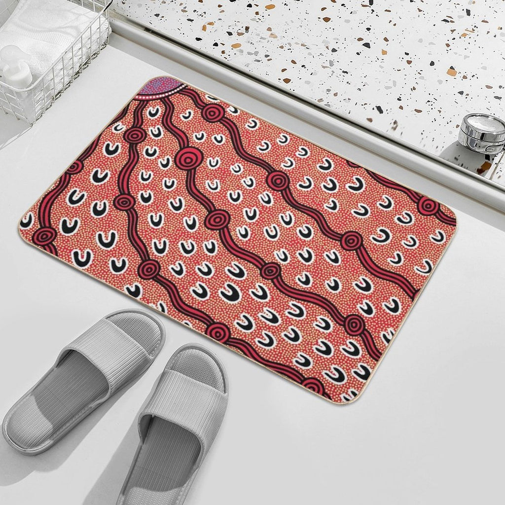 Authentic Aboriginal Art -  Non-Slip Bath Mat