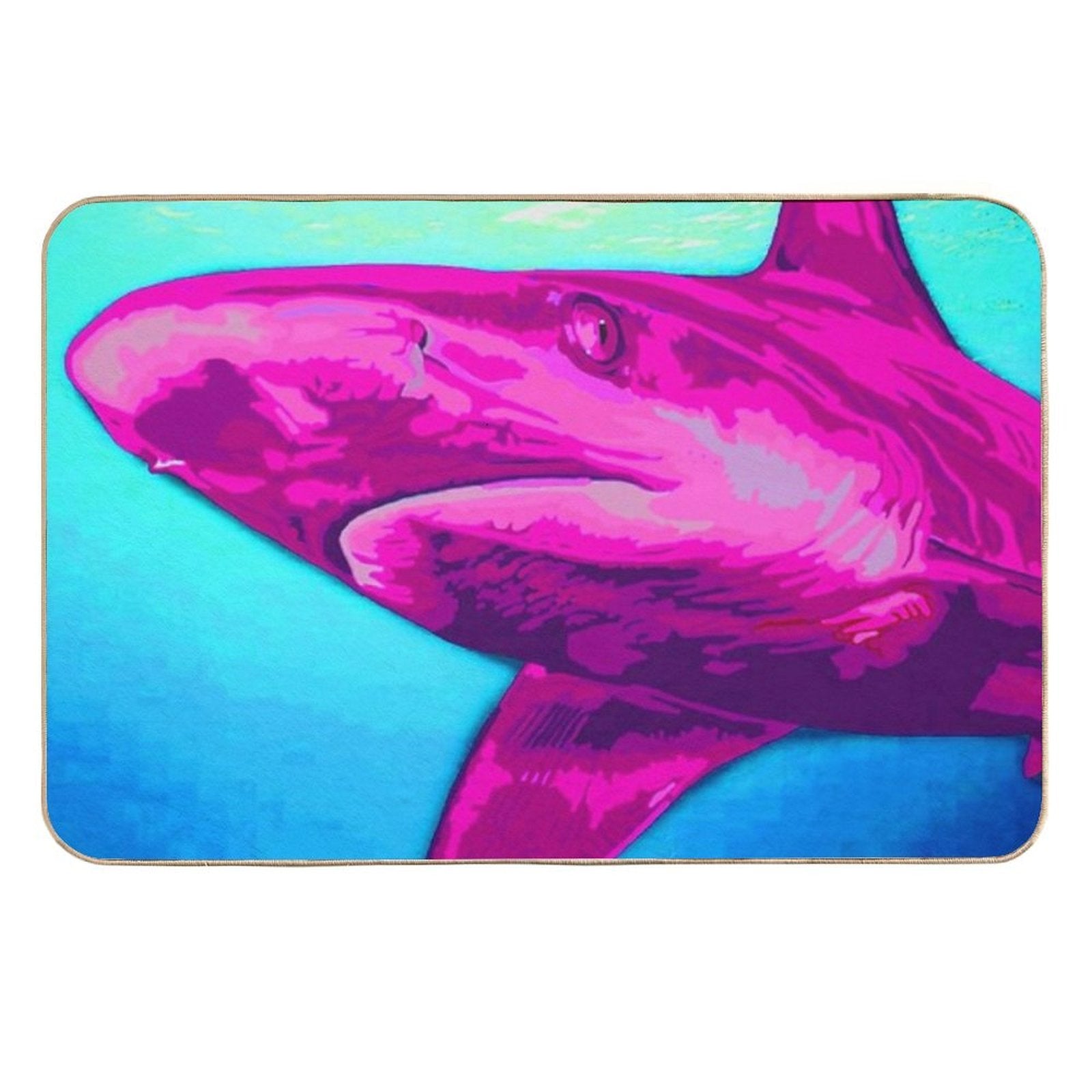 Pink Shark  Dirt-Trapping Bath Mat