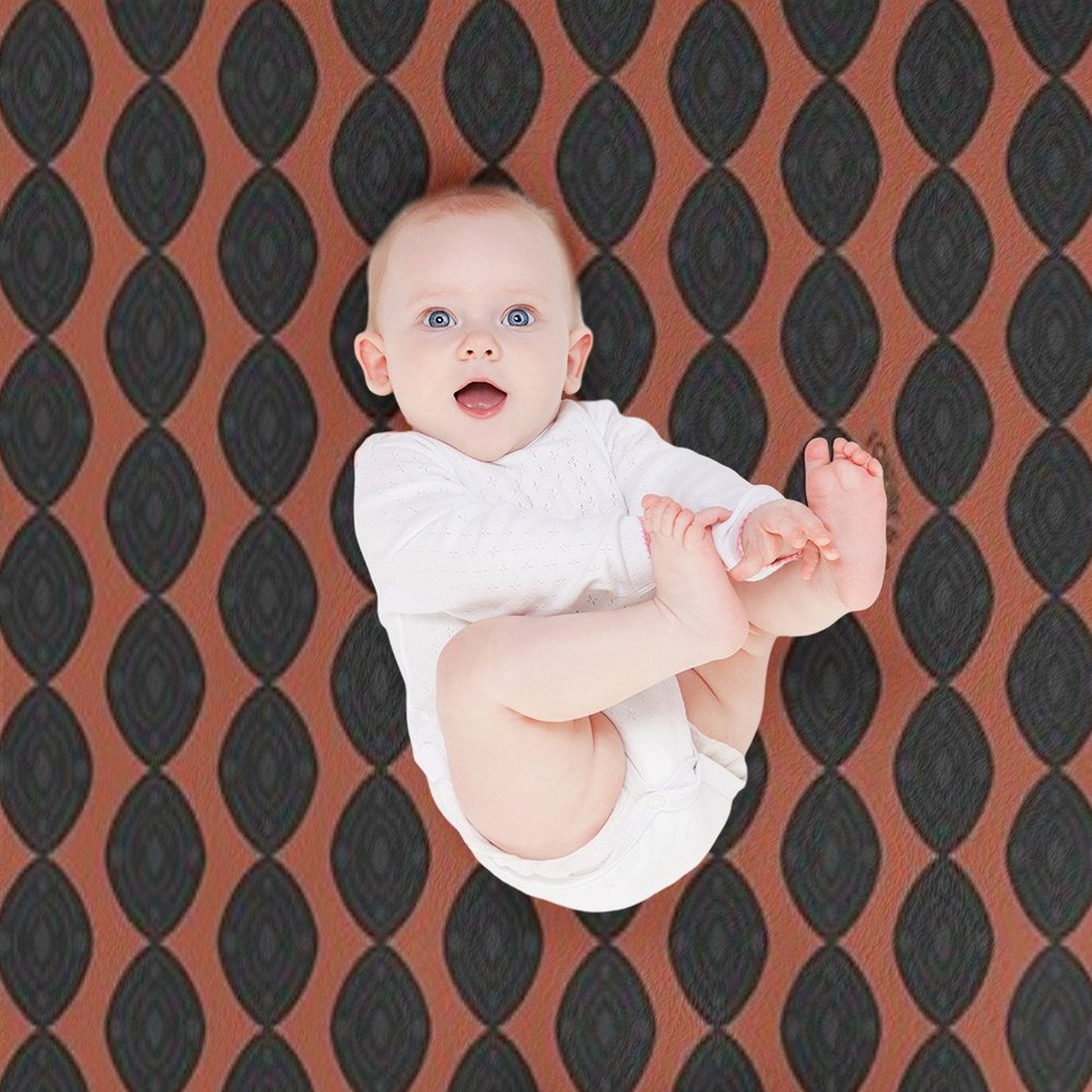 Atomic Blooms - Clay And Charcoal Durable Throw Blanket