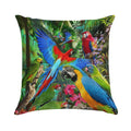 Parrots Soft Decorative Cover Throw Pillow
