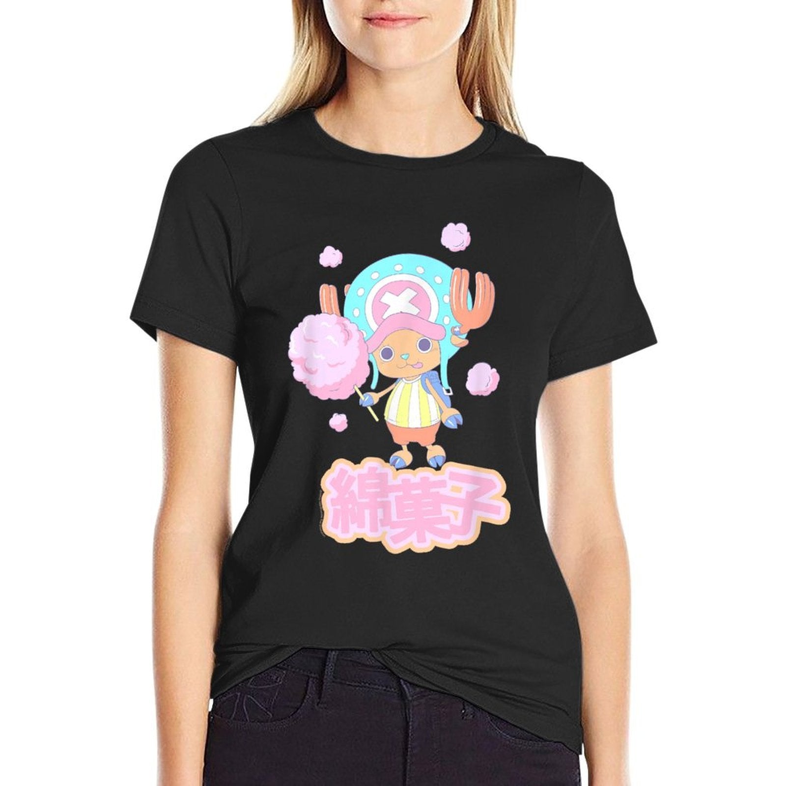 One Piece Anime Tony Tony Chopper Cotton Candy  Cotton T-Shirt