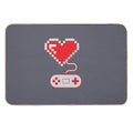 8 Bit Gamer Heart  Anti-Trip Bath Mat