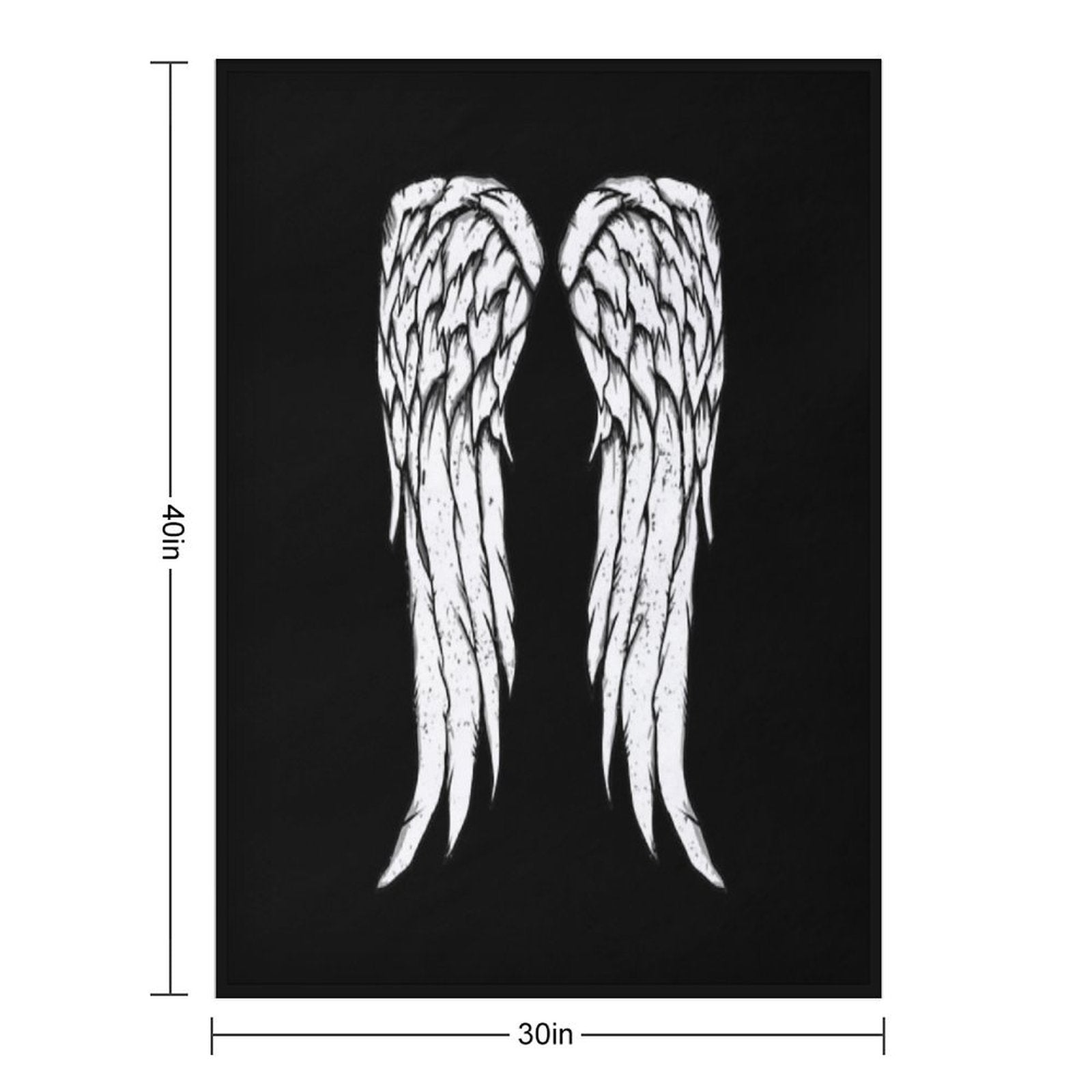 Daryl Dixon Wings - Zombie Velvety-soft Throw Blanket