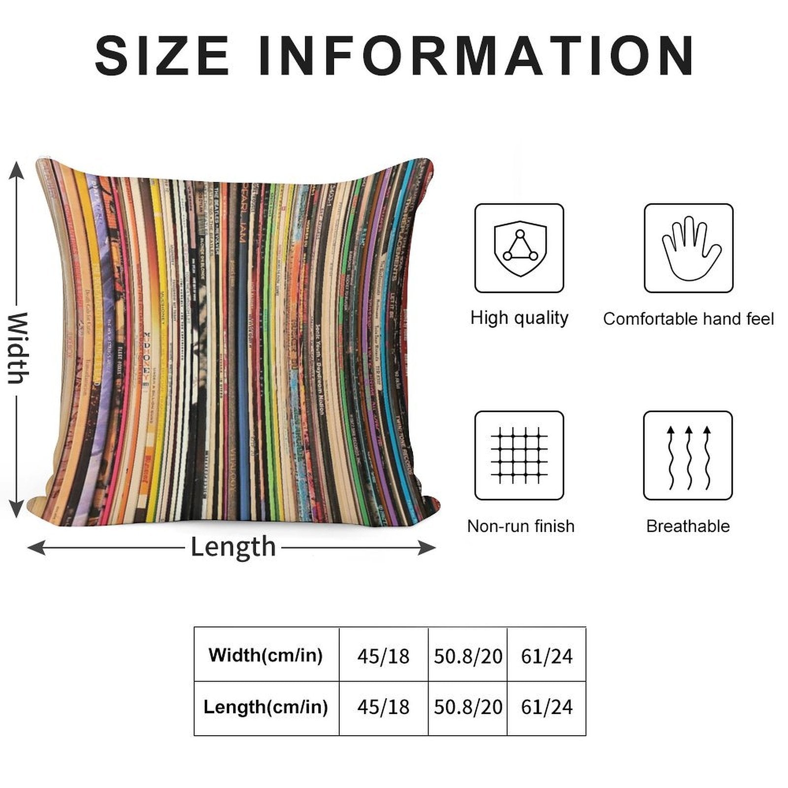 Record Collector Soft Ultra-Soft Texture Throw Pillow