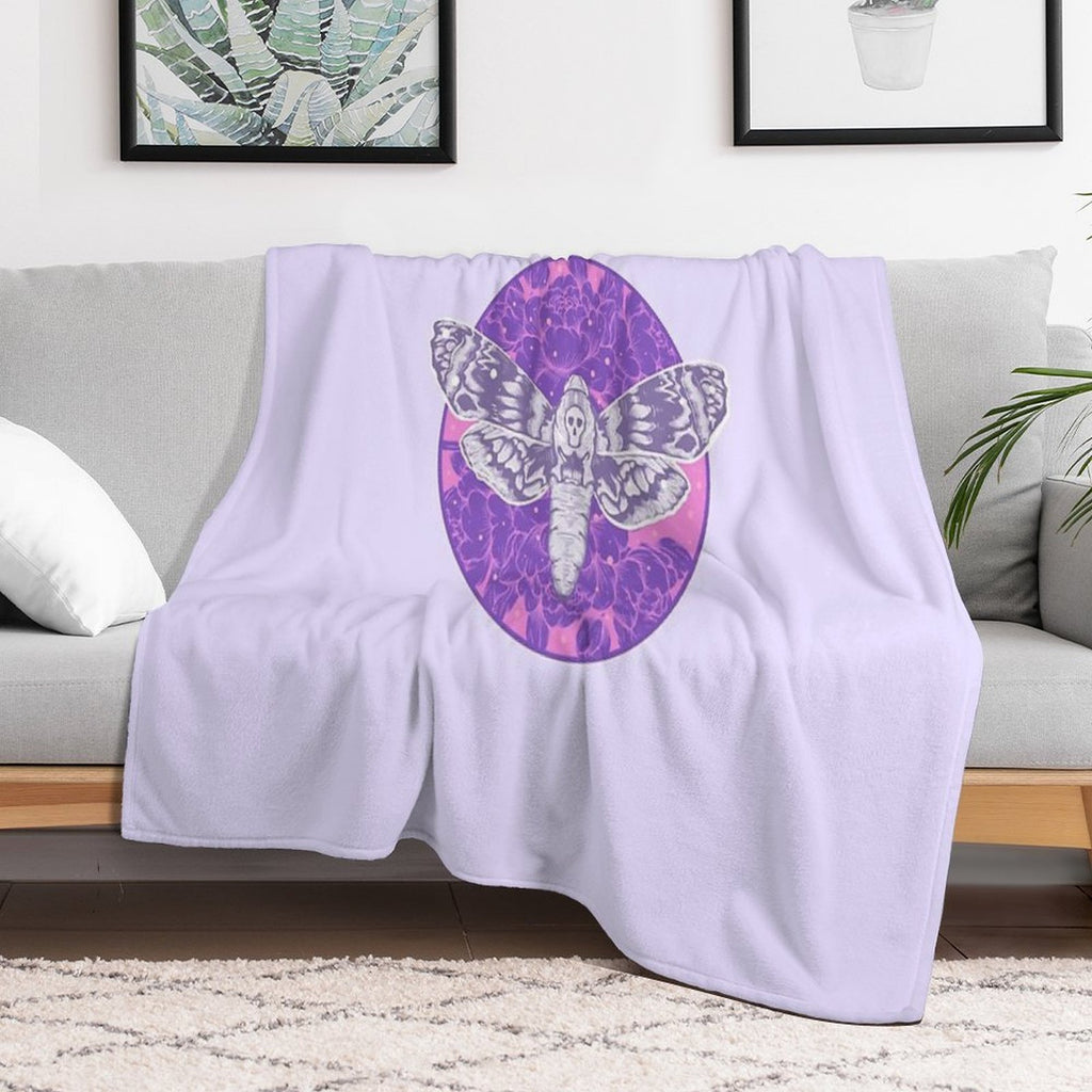 Death Moth Wrinkle-free Throw Blanket
