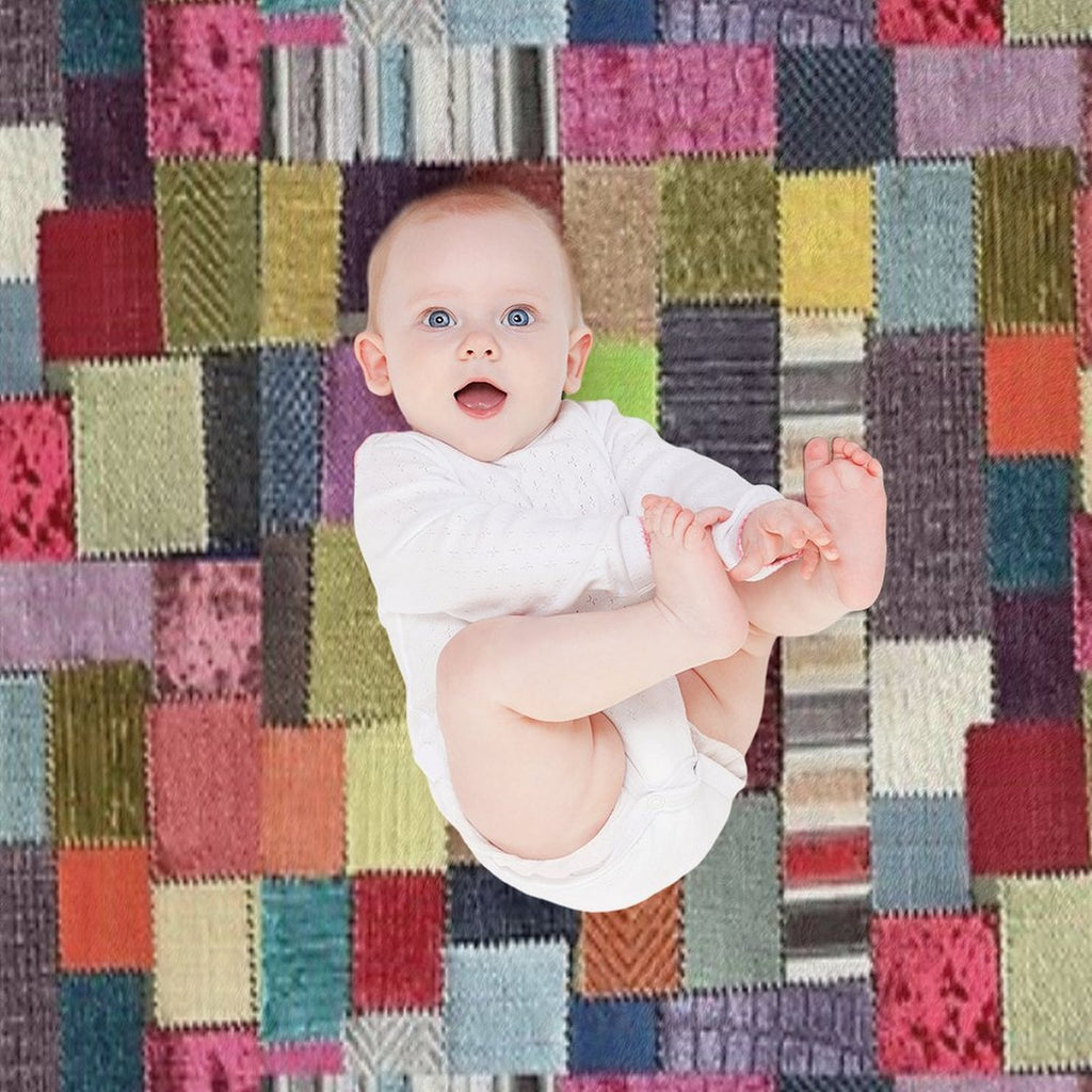 Another Patchwork Textured Fabric Design Lightweight Throw Blanket