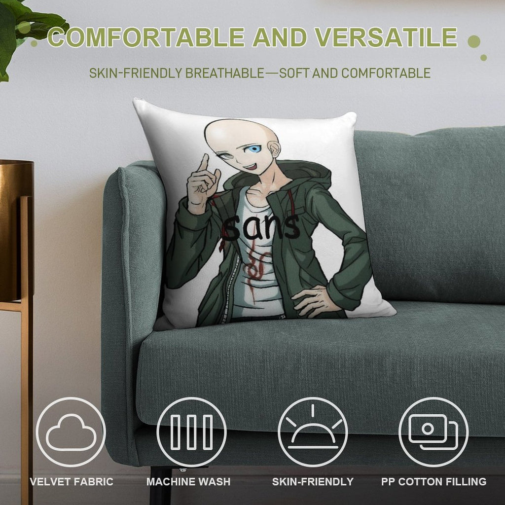 Komaeda Sans Soft Warmth Comfort Throw Pillow